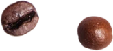 Two coffee beans