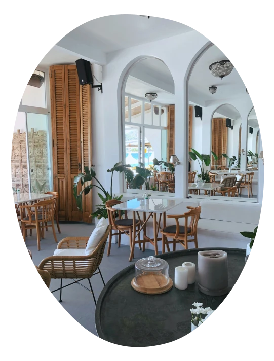 White cafe lounge